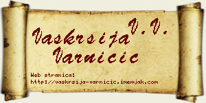 Vaskrsija Varničić vizit kartica